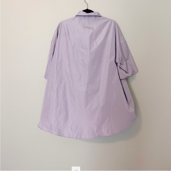 Katharina HOVMAN Oversized Taffeta Blouse Top Shirt Lilac Purple 12 L - Picture 3 of 9